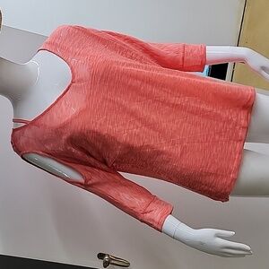 2 Piece (Attached) B&B Boutique 3/4 Sleeve Lightweight Boho Top and Tank Top